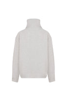 Nazlı Ceren-Travis Yün Karışımlı Fermuarlı Kazak Beige-Kazak & Triko-3-Milagron.com