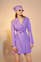 Nazlı Ceren-Valerie Ceket Elbise Mauve Mist-Elbise-5-Milagron.com