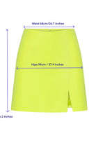 Nazlı Ceren-Vance A Kesim Mini Etek Lime-Etek-3-Milagron.com