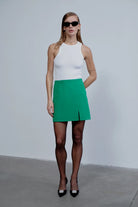 Nazlı Ceren-Vance Mini Etek Vert De Noel-Etek-1-Milagron.com
