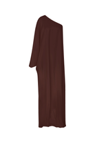 Nazlı Ceren-Venüs Tek Omuz Uzun Elbise Kahverengi-Elbise-4-Milagron.com