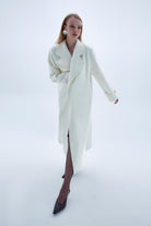 Nazlı Ceren-Vesper Kaşmir Beyaz Palto-Dış Giyim-1-Milagron.com