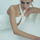 Nazlı Ceren-Viana Krep Midi Elbise Vanilla Ice-Elbise-5-Milagron.com