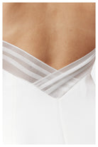 Nazlı Ceren-Violette Mini Krep Elbise Beyaz-Elbise-4-Milagron.com