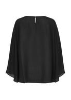 Nazlı Ceren-Viona şifon Pelerin Siyah-Blouse-6-Milagron.com