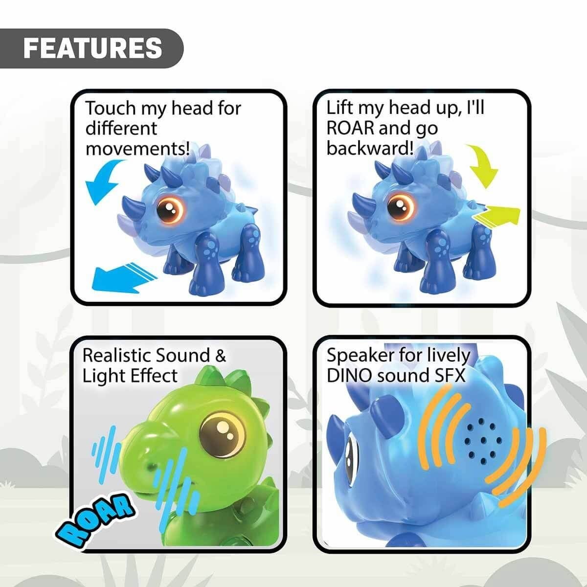 Sil 88592 Silverlit Sesli Ve Işıklı Elektronik Robot Dino Heads Up -Necotoys