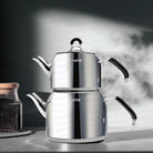 Nehir Modern Mini Çelik Çaydanlık Takımı