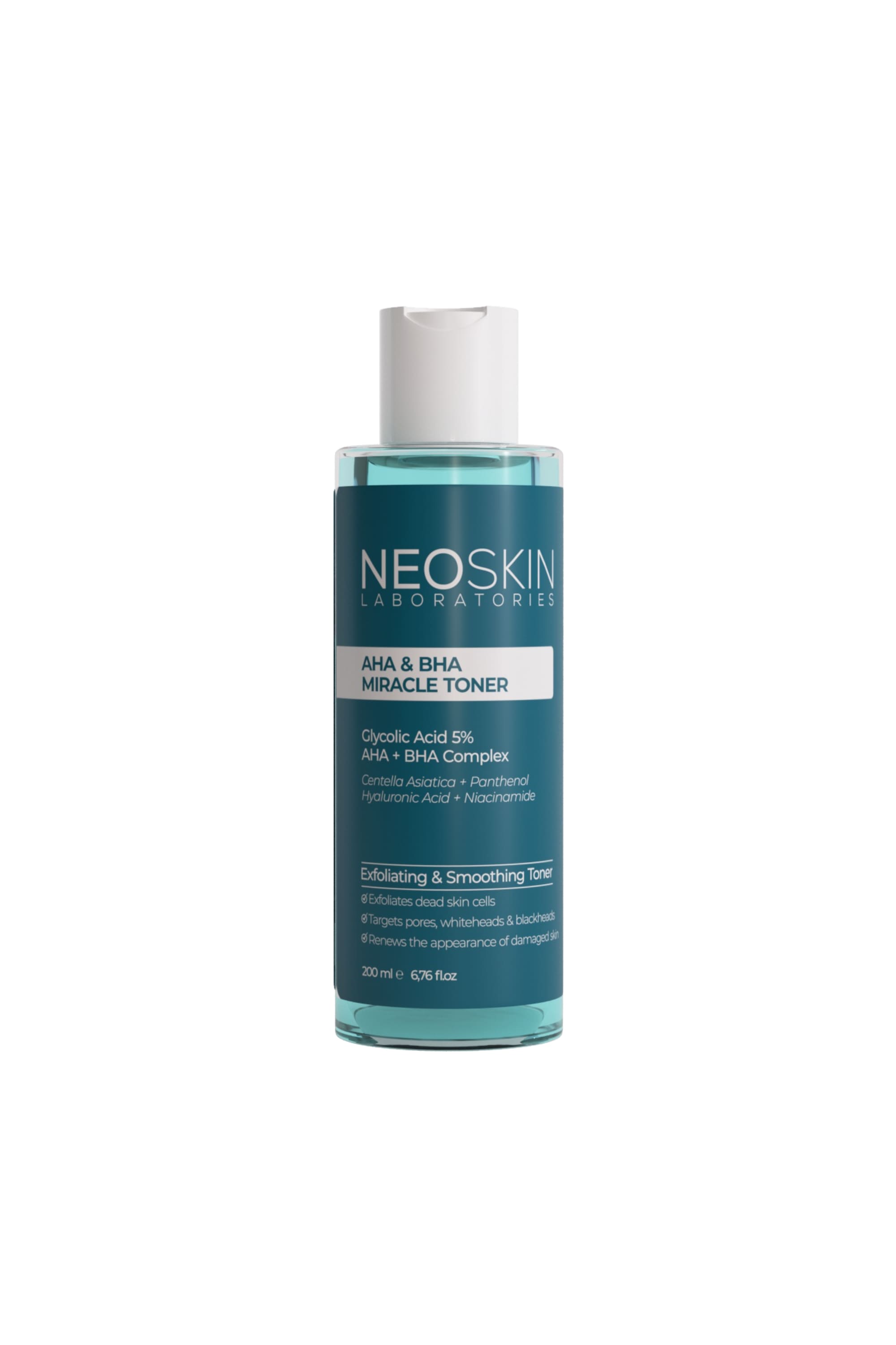 Neoskin-Aha & Bha Miracle Toner 200ml Aha & Bha Arındırıcı Ve Gözenek Sıkılaştırıcı Temizleyici Tonik-Cilt Bakımı>Tonik-1-Milagron.com
