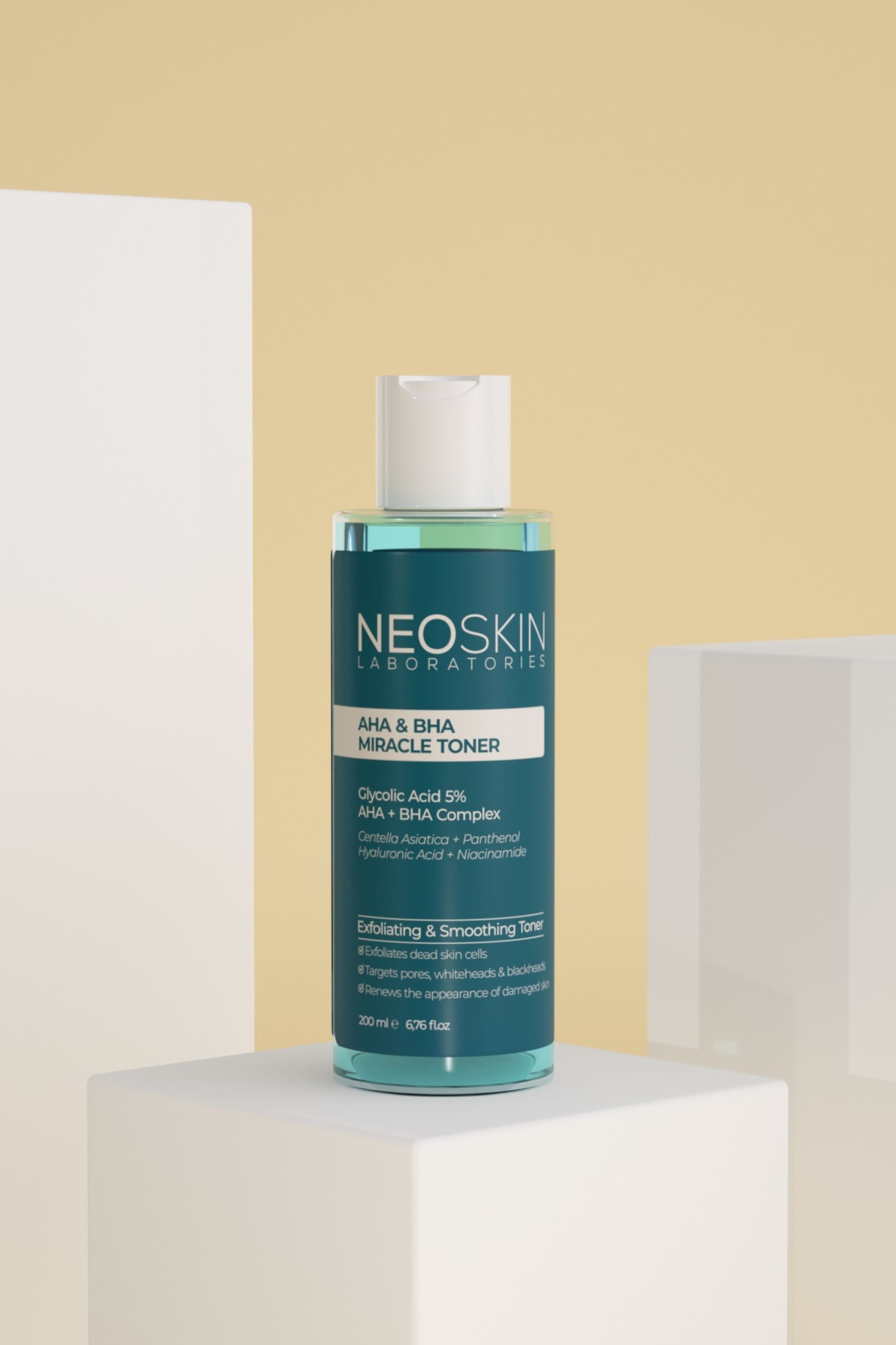 Neoskin-Aha & Bha Miracle Toner 200ml Aha & Bha Arındırıcı Ve Gözenek Sıkılaştırıcı Temizleyici Tonik-Cilt Bakımı>Tonik-3-Milagron.com