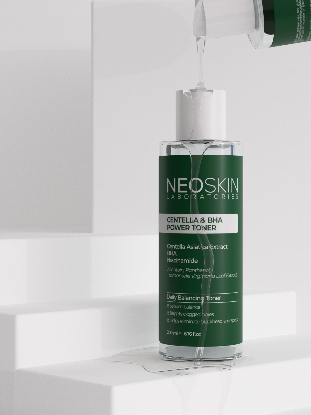 Neoskin-Centella & Bha Power Toner 200ml Centella & Bha İçerikli Siyah Nokta Karşıtı, Gözenek Sıkılaştırıcı Günlük Bakım Toniği-Tonik-2-Milagron.com