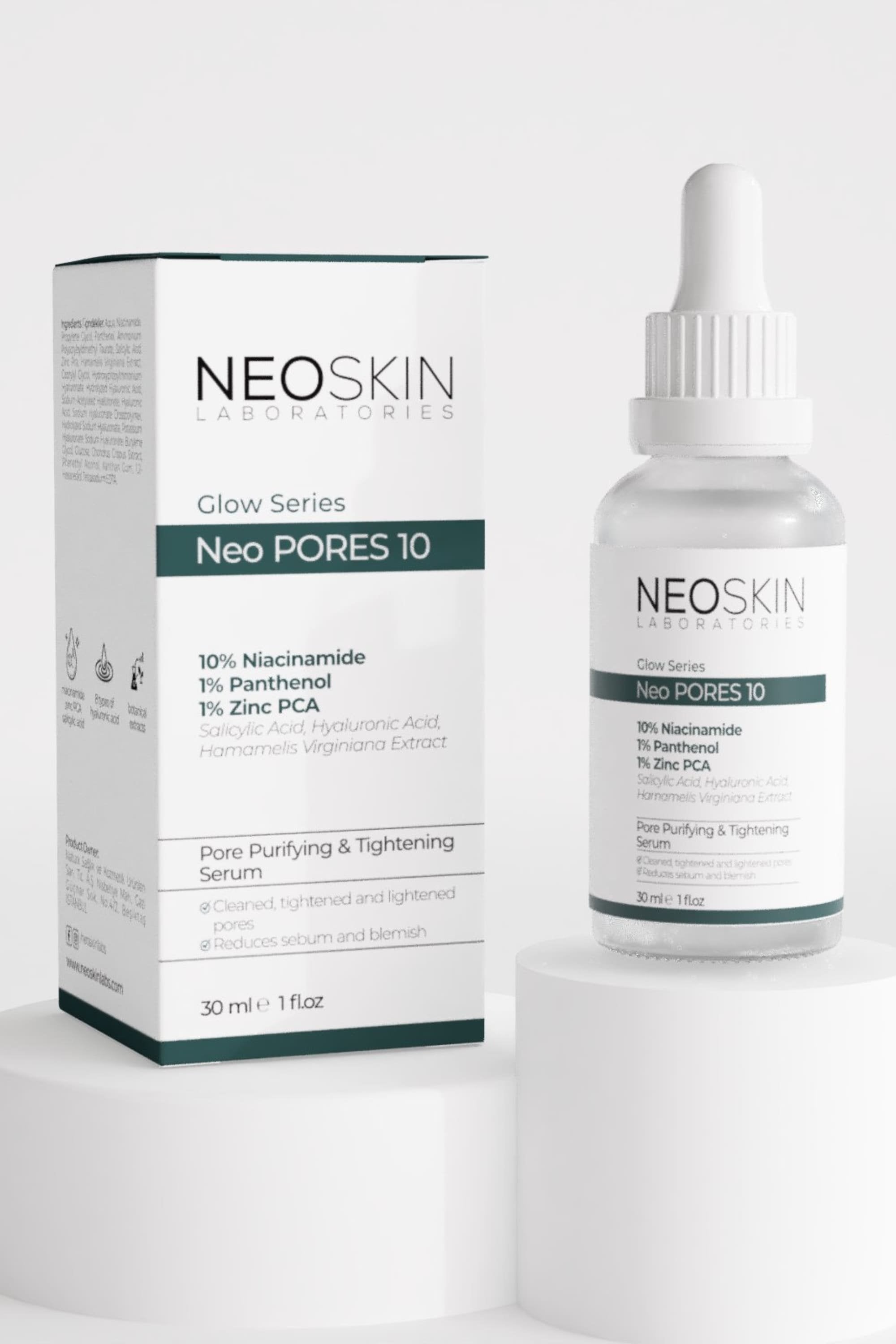 Neoskin-Neo Pores 10 30ml Gözenek Sıkılaştırıcı, Siyah Nokta Ve Akne Karşıtı özel Aydınlatıcı Bakım Serumu-Cilt Serumu-5-Milagron.com