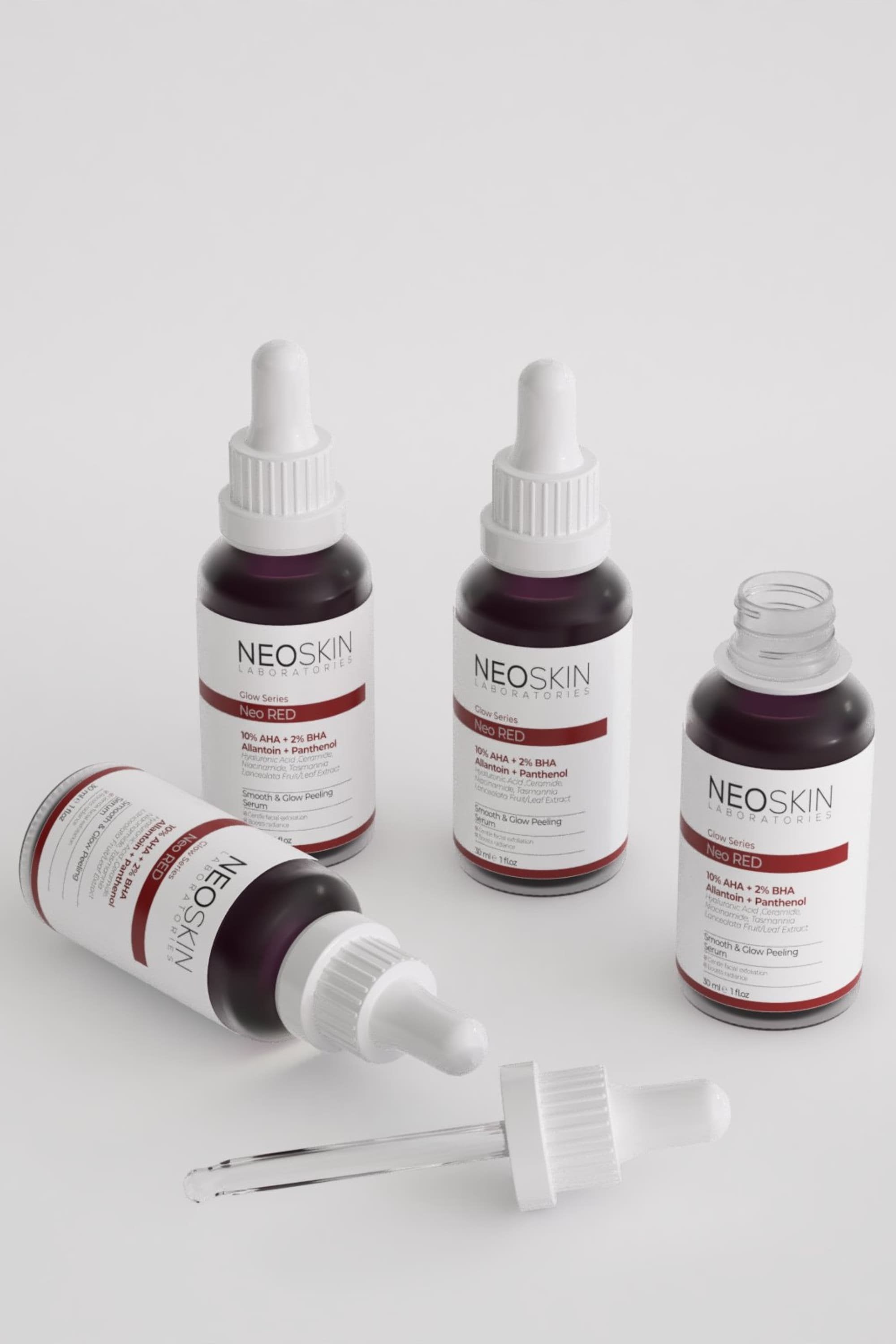 Neoskin-Neo Red Serum 30ml Yenileyici, Pürüzsüzleştirici, ışıltı Arttırıcı Peeling Serum-Cilt Serumu-4-Milagron.com