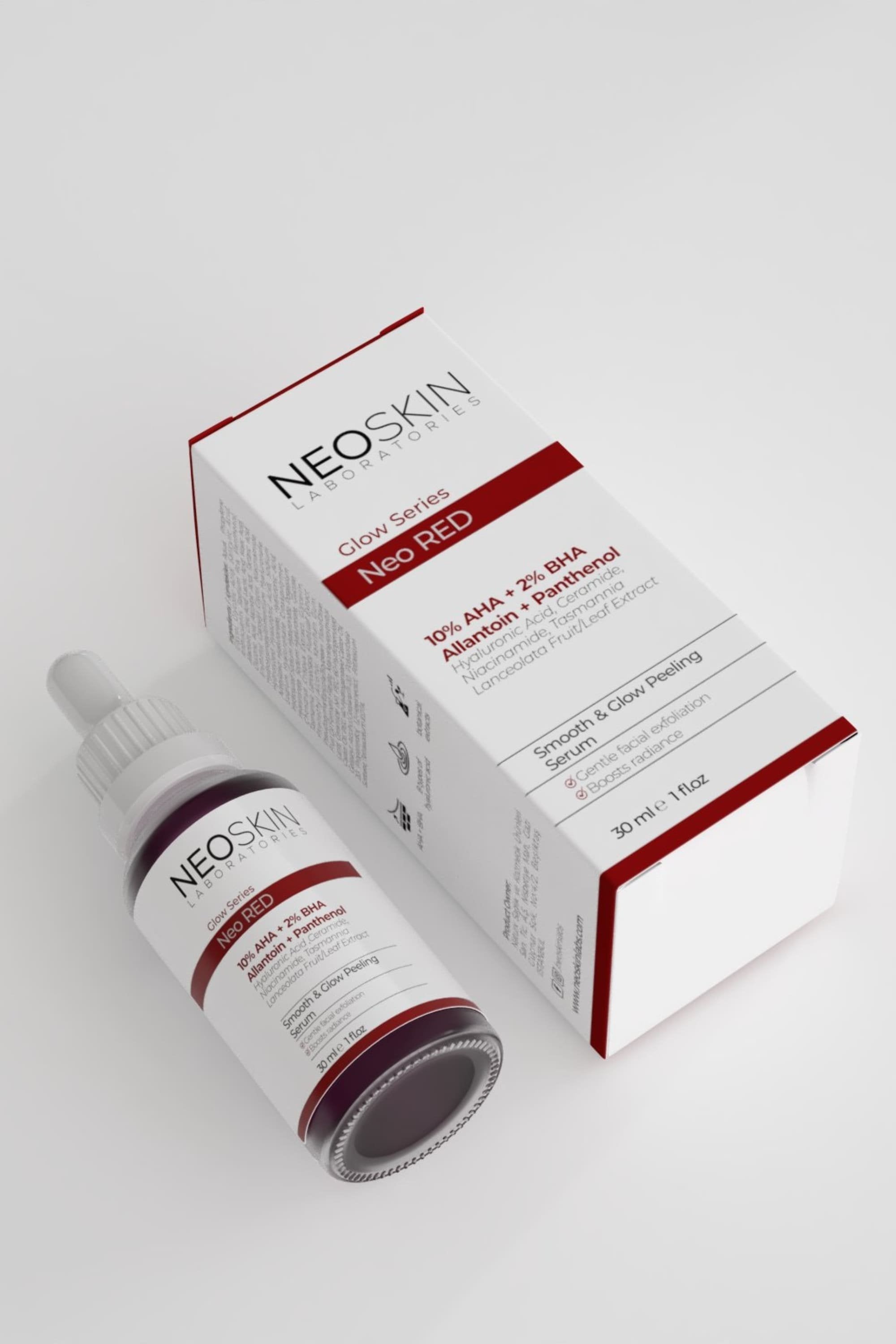 Neoskin-Neo Red Serum 30ml Yenileyici, Pürüzsüzleştirici, ışıltı Arttırıcı Peeling Serum-Cilt Serumu-7-Milagron.com