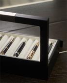 Nfp Design-Ahşap Cam Kapaklı 10'lu Kalem Kutusu Venge-Kalem Tepsisi-11-Milagron.com