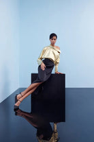 Nilgün Mirza-Asimetrik Modern Altın Gömlek-Gömlek-2-Milagron.com