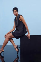 Nilgün Mirza-Astarli Gold Düğme Detay Yelek-Yelek-1-Milagron.com