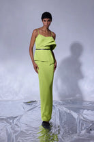 Nilgün Mirza-Belen Tasarım Detaylı Vücuda Oturan Uzun Boy Davet Elbisesi-Elbise-1-Milagron.com