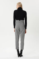 Nilgün Mirza-Koton Lycra Jakarlı Özel Kumaş Pantolon-Pantolon-4-Milagron.com