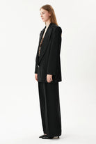 Nilgün Mirza-Smokin Yaka Oversize Maskülen Stil Bayan Blazer Ceket-Ceket-4-Milagron.com