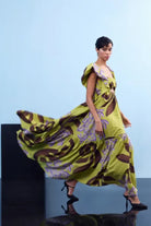 Nilgün Mirza-Tropi̇cal Desenli̇ Elbi̇se-Elbise-1-Milagron.com