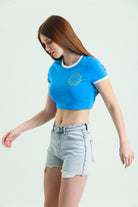 Nineteen Brand-Baskılı Crop T-shirt-T-Shirts-2-Milagron.com