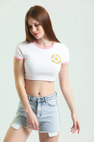 Nineteen Brand-Baskılı Crop T-shirt-T-Shirts-3-Milagron.com