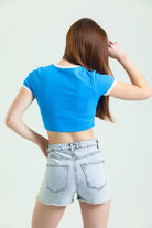 Nineteen Brand-Baskılı Crop T-shirt-T-Shirts-3-Milagron.com