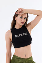 Nineteen Brand-Baskılı Kolsuz Crop Top-Crop Top-1-Milagron.com