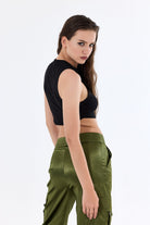 Nineteen Brand-Baskılı Kolsuz Crop Top-Crop Top-4-Milagron.com