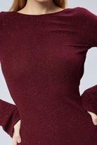 Nineteen Brand-Derin Sırt Dekolteli Simli Mini Elbise-Elbise-4-Milagron.com