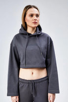 Nineteen Brand-Oversize Crop Nakış Sloganlı Sweatshirt-Sweatshirts & Hoodies-1-Milagron.com