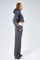 Nineteen Brand-Oversize Crop Nakış Sloganlı Sweatshirt-Sweatshirts & Hoodies-5-Milagron.com