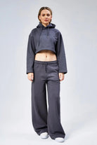 Nineteen Brand-Oversize Crop Nakış Sloganlı Sweatshirt-Sweatshirts & Hoodies-6-Milagron.com