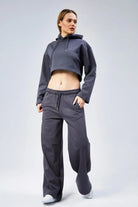 Nineteen Brand-Oversize Crop Nakış Sloganlı Sweatshirt-Sweatshirts & Hoodies-7-Milagron.com