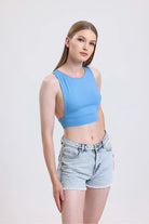 Nineteen Brand-Sırt Dekolteli Crop Atlet-Crop Top-1-Milagron.com