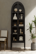 Nobelux home-Grandeur Glass Matte Black Vitrin-Dolap-1-Milagron.com