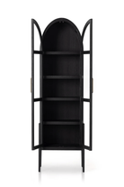Nobelux home-Grandeur Glass Matte Black Vitrin-Dolap-3-Milagron.com