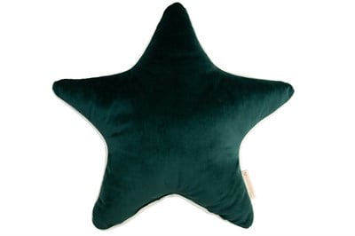 Aristote Kadife Yıldız Yastık - Jungle Green