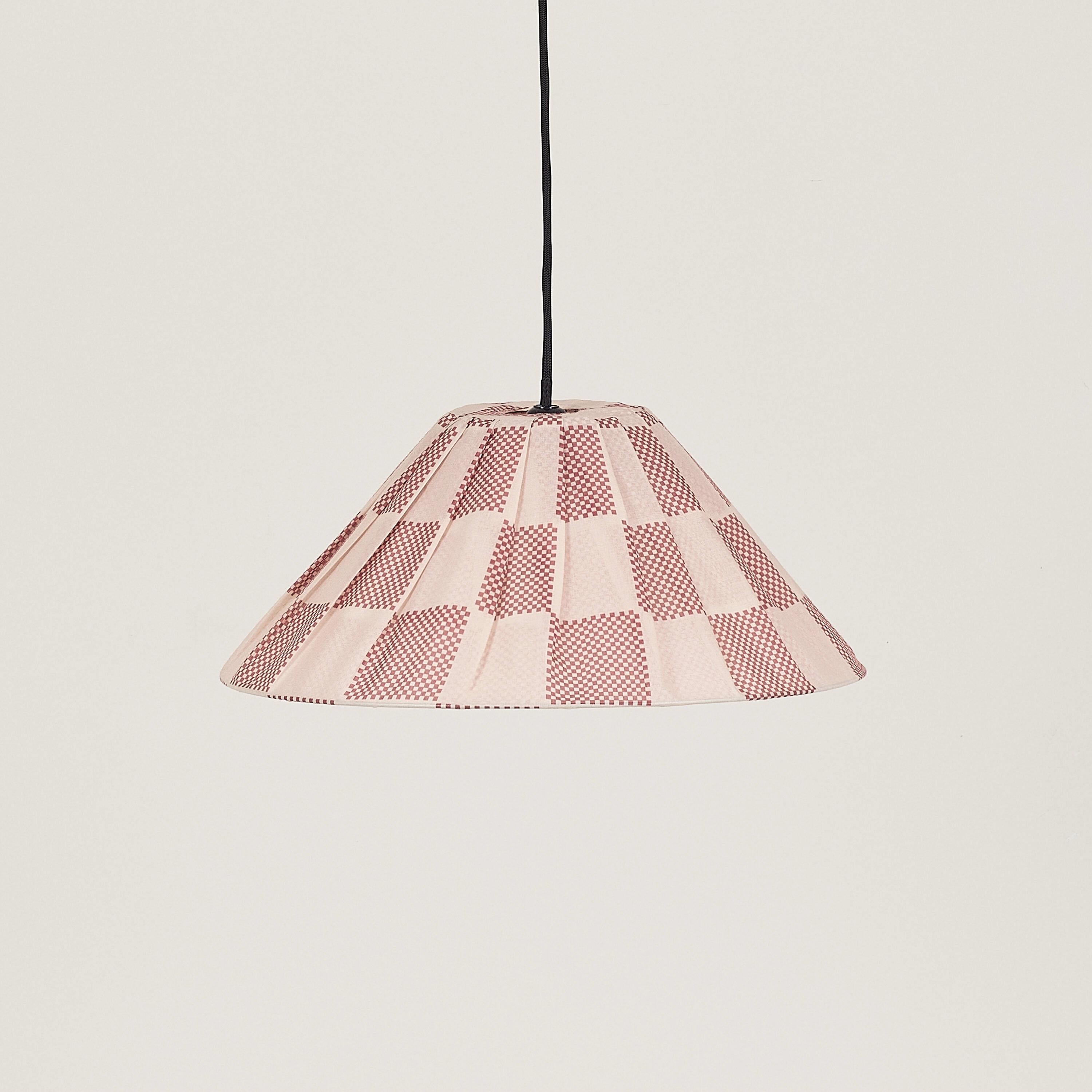 Nobodioz Ava Aydınlatma Şapkası, 50Cm Çap, Burnt Red Checks