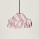 Nobodioz Nicole Aydınlatma Şapkası, 50Cm Çap, Lilac Diagonal Stripe