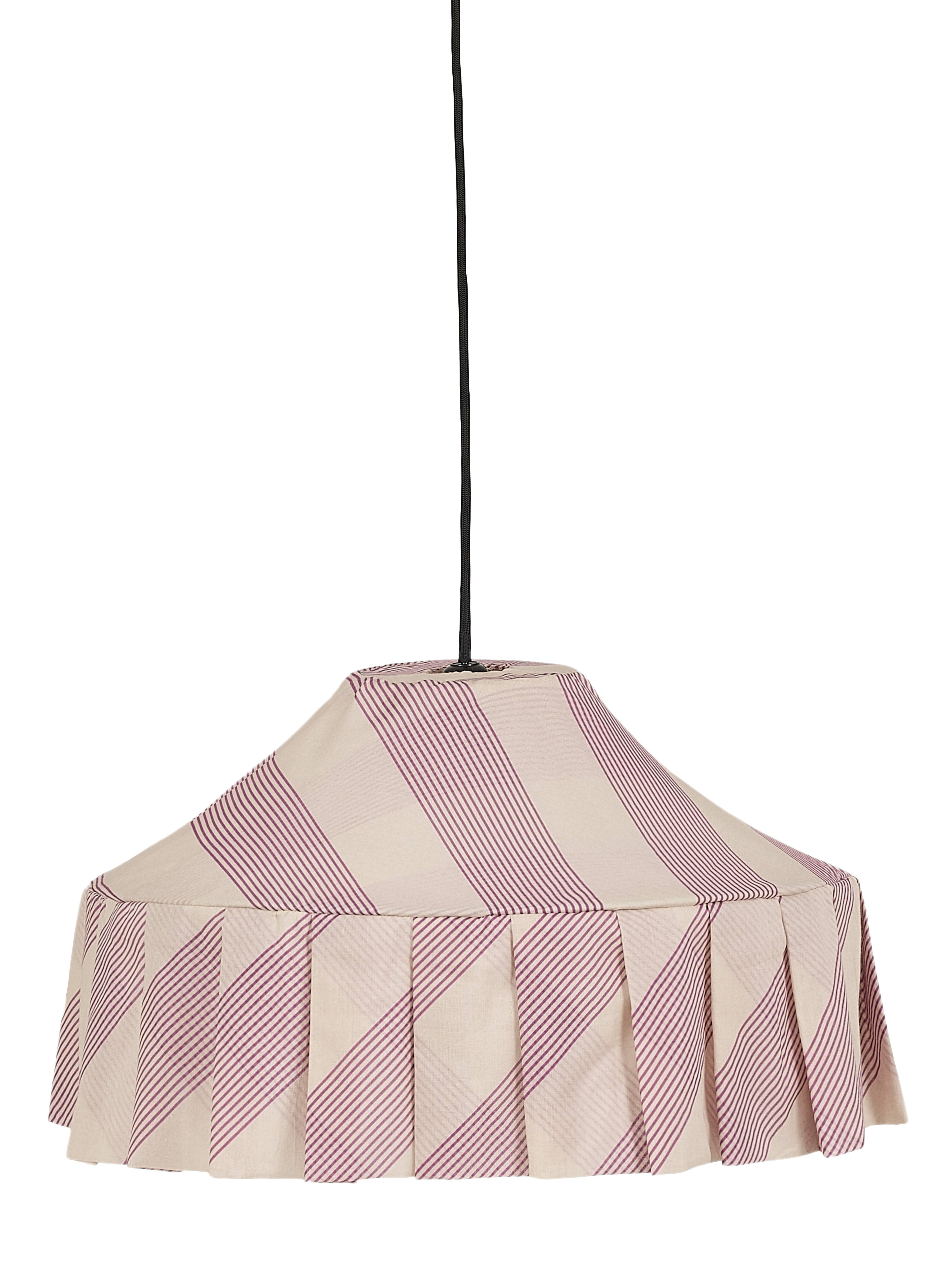Nobodioz Nicole Aydınlatma Şapkası, 50Cm Çap, Lilac Diagonal Stripe