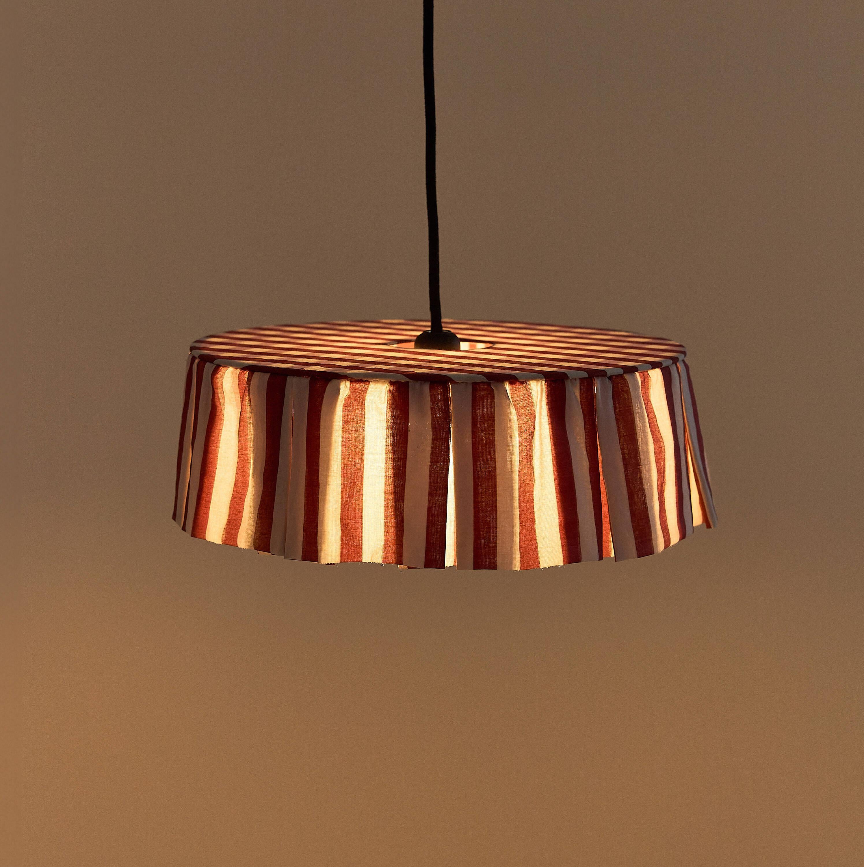 Vibes Aydınlatma Şapkası, 40Cm Çap, Maroon Stripes