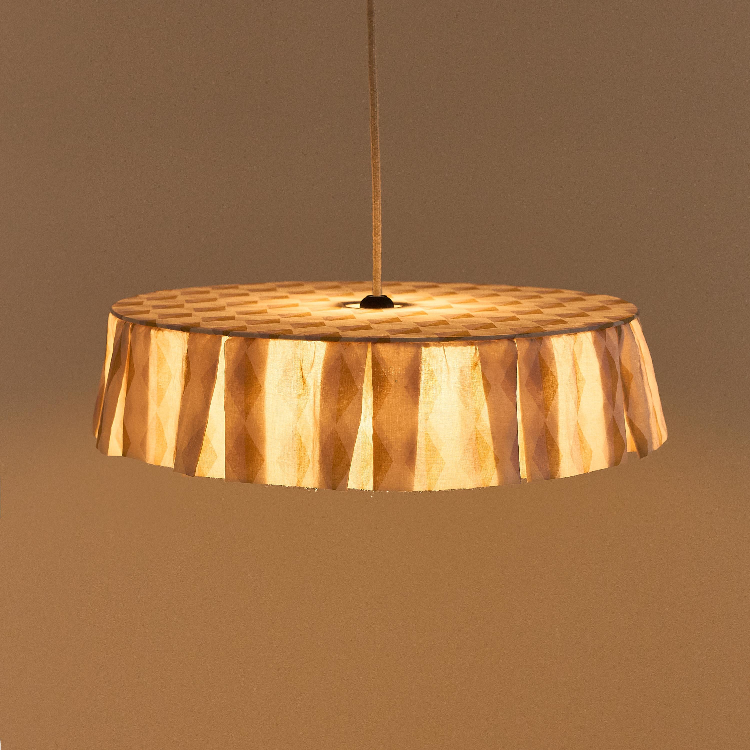 Vibes Aydınlatma Şapkası, 50Cm Çap, Mustard Lilac Harlequin