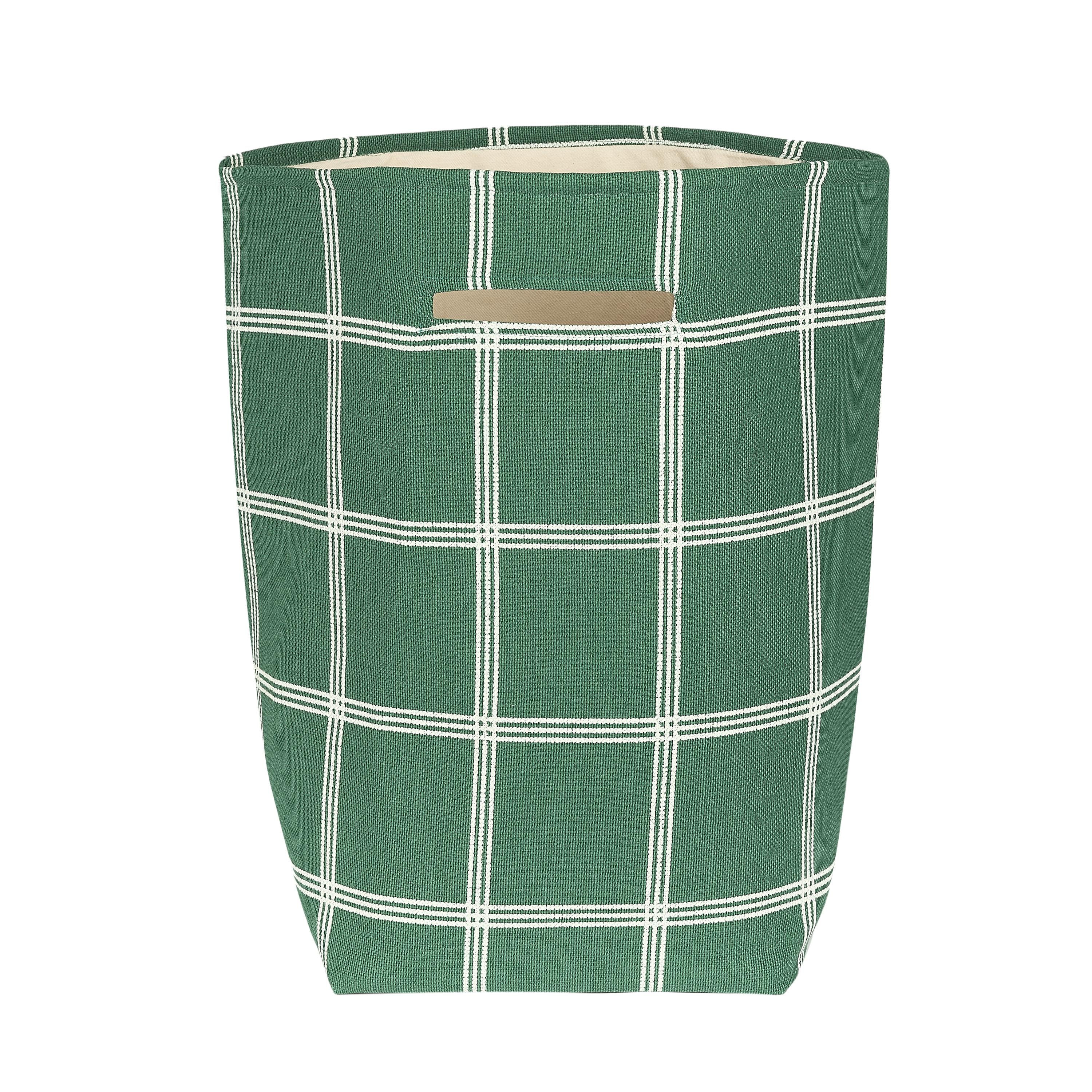 Vibes Büyük Sepet, Green White Windowpane