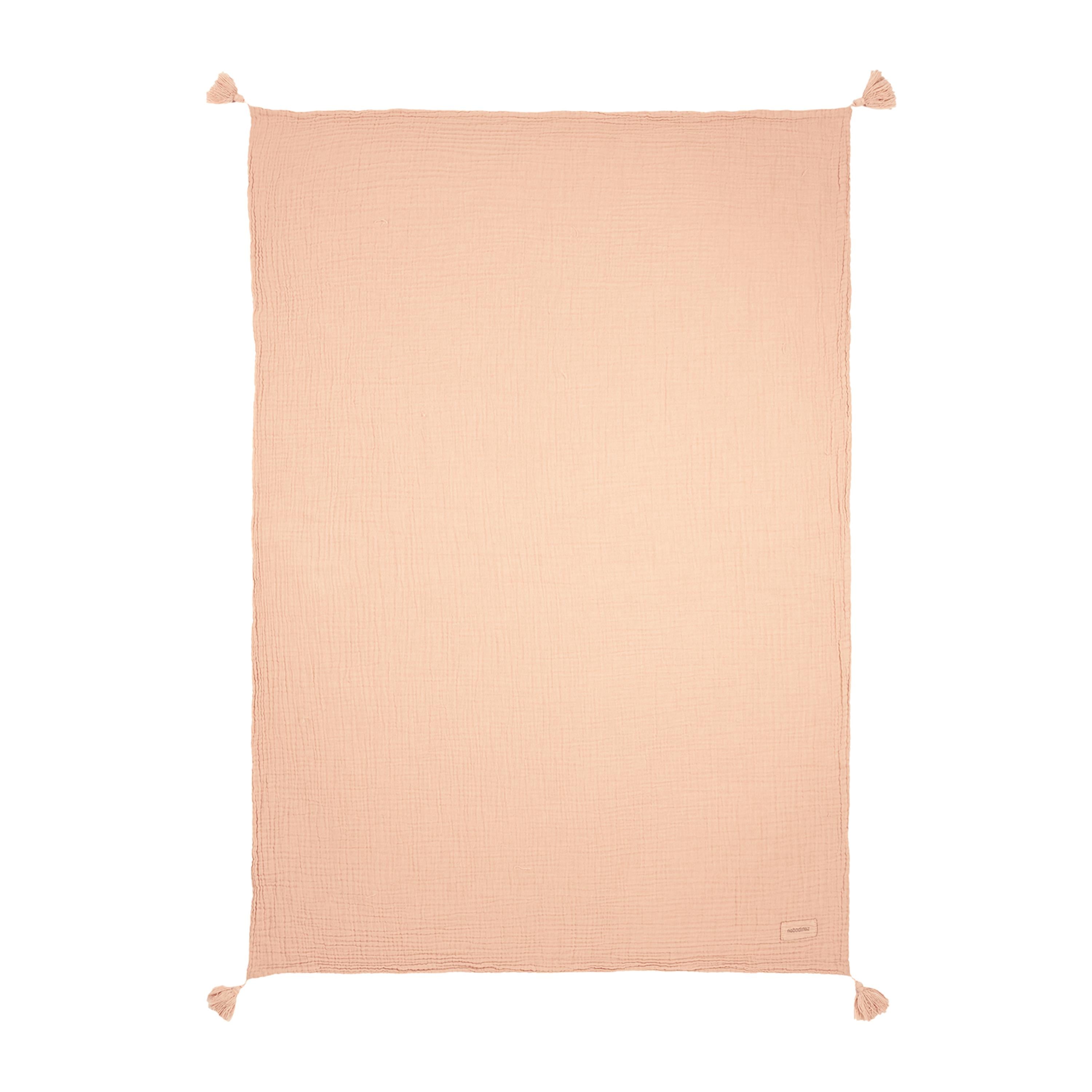 Wabi Sabi 2 Kat Müslin Battaniye, Powder Pink