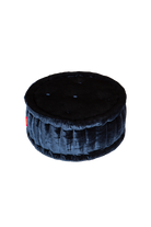 Macaron Pouff Navy İPek Kadife