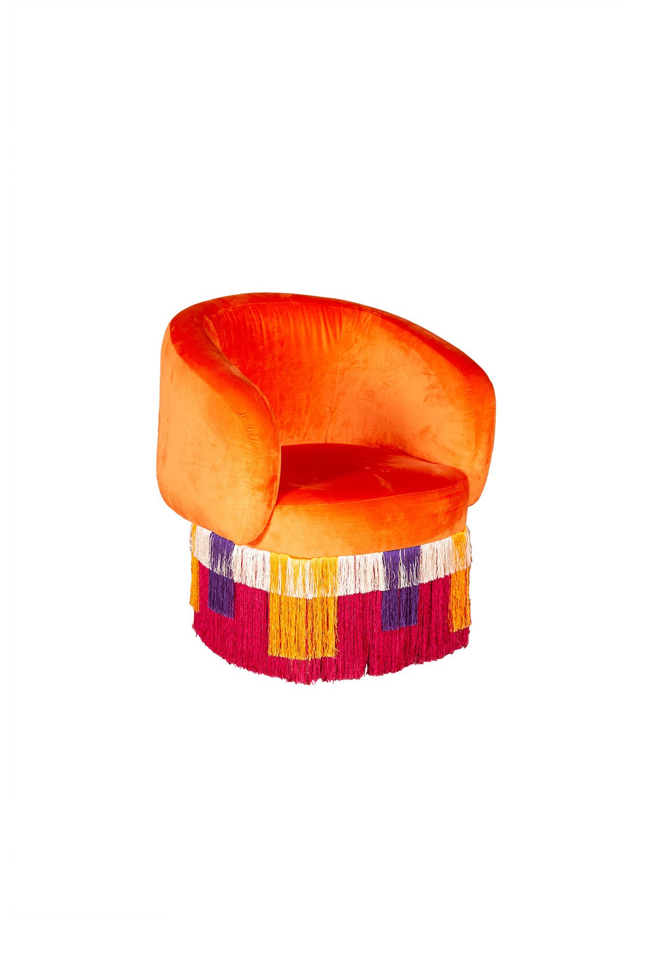 Noc Fringed Chair Turuncu