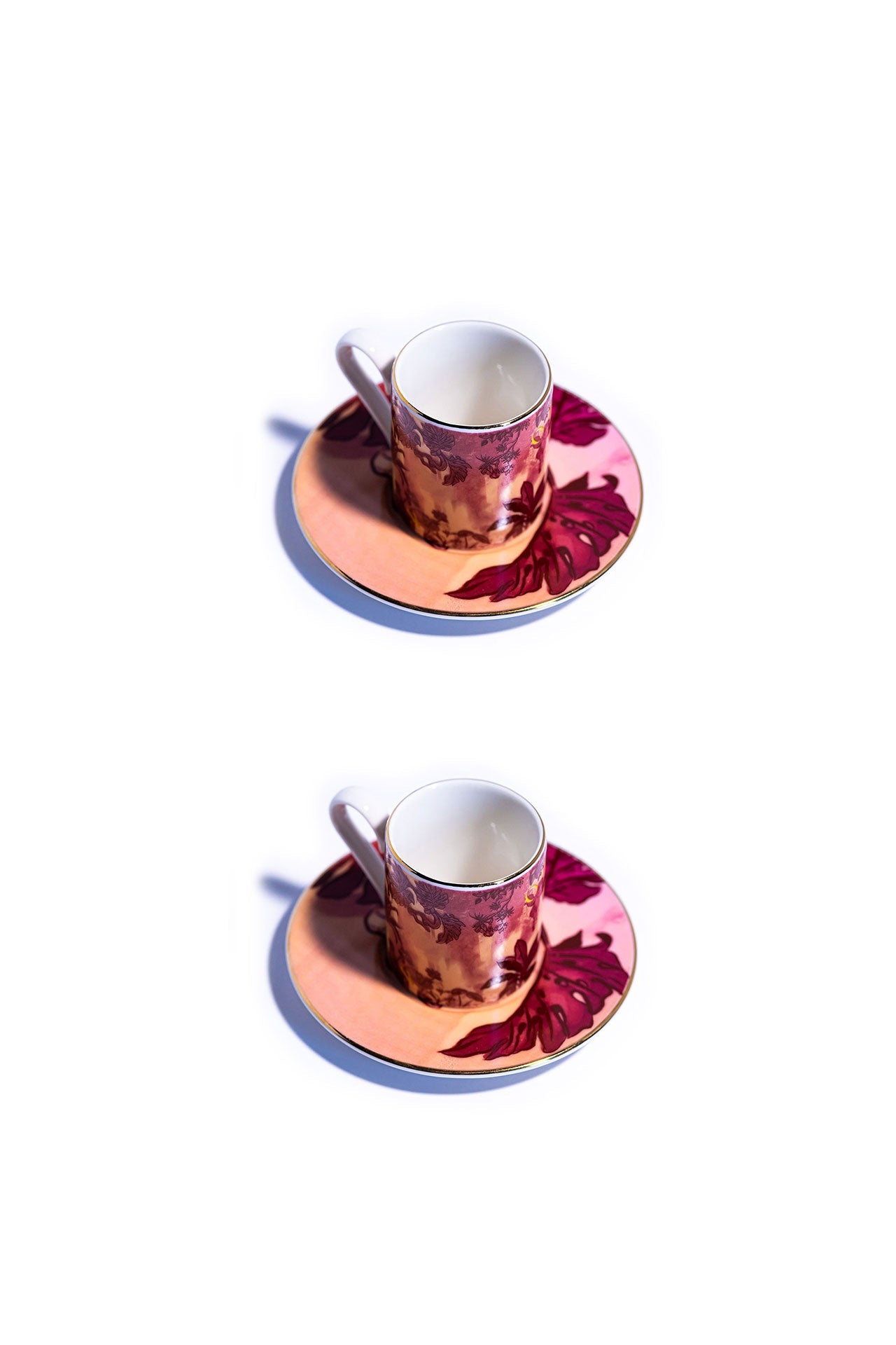Signature Burgundy Kahve Fincanı (2'Li Set) - 0