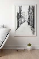 Nord Design-Kara Kalem Seri̇si̇ Çerçeveli̇ Tablo - Ara Sokak-Tablo-1-Milagron.com