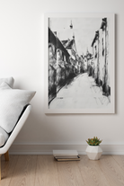 Nord Design-Kara Kalem Seri̇si̇ Çerçeveli̇ Tablo - Cadde 2-Tablo-1-Milagron.com